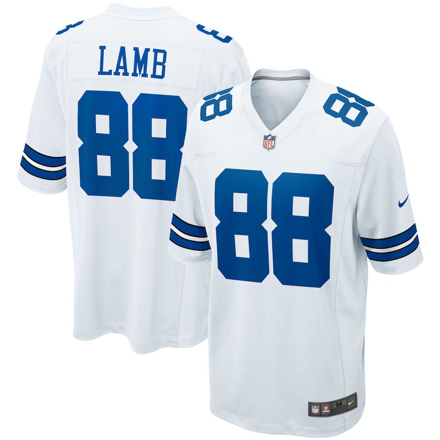 Men Dallas Cowboys #88 CeeDee Lamb Nike White Game Team NFL Jersey